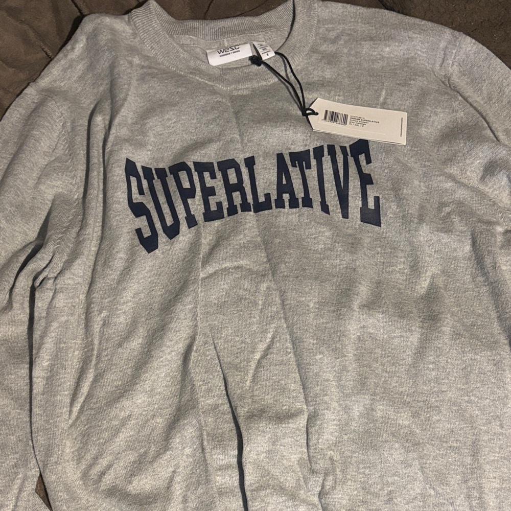 Wesc Gray Superlative Sweatshirt / sweater unisex